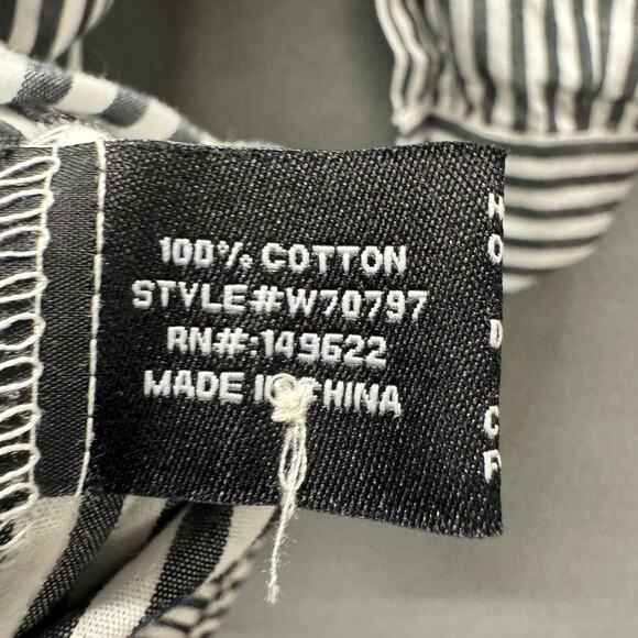 Walter Baker Tunic Floral Embroidered Striped Boho Coastal Cotton Womens Small - Picture 7 of 10